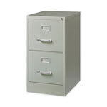 Two-Drawer Economy Vertical File, Letter-Size File Drawers, 15" x 22" x 28.37", Light Gray