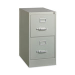 Two-Drawer Economy Vertical File, Letter-Size File Drawers, 15" x 22" x 28.37", Light Gray