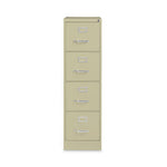 Four-Drawer Economy Vertical File, Letter-Size File Drawers, 15" x 26.5" x 52", Putty