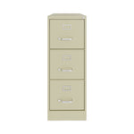 Three-Drawer Economy Vertical File, Letter-Size File Drawers, 15" x 22" x 40.19", Putty