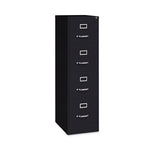 Four-Drawer Economy Vertical File, Letter-Size File Drawers, 15" x 22" x 52", Black