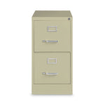 Two-Drawer Economy Vertical File, Letter-Size File Drawers, 15" x 26.5" x 28.37", Putty