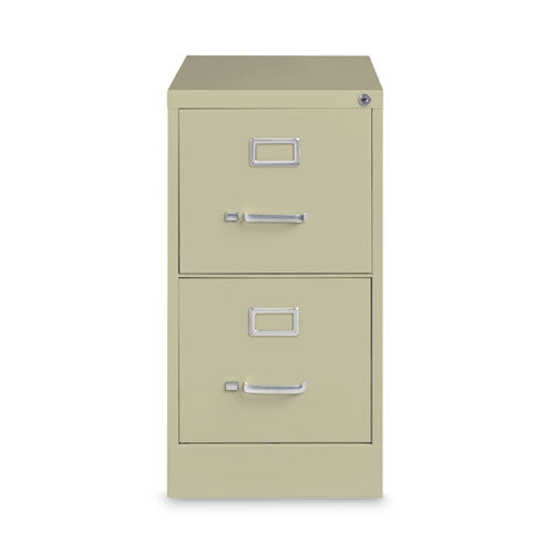 Two-Drawer Economy Vertical File, Letter-Size File Drawers, 15" x 26.5" x 28.37", Putty