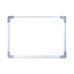 Dual-Sided Desktop Dry Erase Board, 18 x 12, White Surface, Silver Aluminum Frame