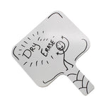 Dry Erase Paddle, 9.75 x 8, White Surface, 12/Pack