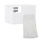 Premium Cut-End Wet Mop Heads, Rayon, 20oz, White, 12/Carton