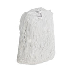 Mop Head, Value Standard Head, Rayon Fiber, Cut-End, Size No. 16, White, 12/Carton