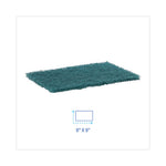 Heavy-Duty Scour Pad, 6 x 9, Green 15/Carton