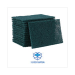 Heavy-Duty Scour Pad, 6 x 9, Green 15/Carton