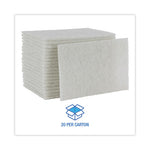 Light Duty Scour Pad, White, 6 x 9, White, 20/Carton