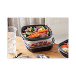 EarthChoice MealMaster Container, 16 oz, 8.13 x 6.5 x 1, Black, Plastic, 252/Carton