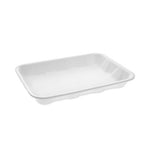 Meat Tray, #4D, 9.5 x 7 x 1.25, White, Foam, 500/Carton