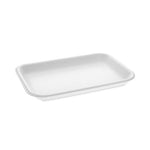 Supermarket Tray, #2, 8.2 x 5.7 x 0.91, White, Foam ,500/Carton