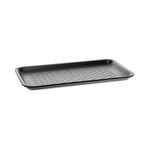 Supermarket Tray, #10S, 10.88 x 5.88 x 0.69, Black, Foam, 500/Carton