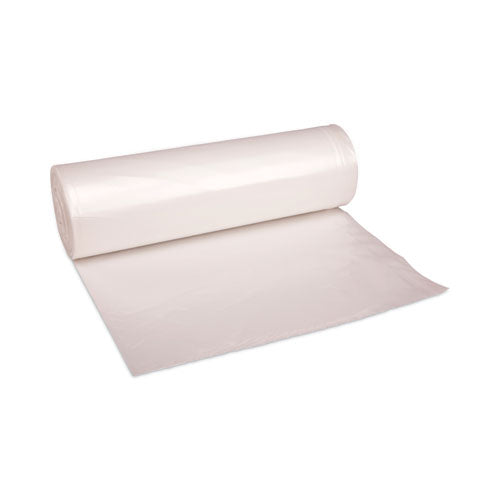 High-Density Can Liners, 60 gal, 11 mic, 38" x 58", Natural, 25 Bags/Roll, 8 Rolls/Carton