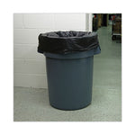 High-Density Can Liners, 60 gal, 14 mic, 38" x 58", Black, 25 Bags/Roll, 8 Rolls/Carton