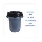 Industrial Drum Liners Rolls, 60 gal, 2.7 mil, 38 x 63, Black, 1 Roll of 50 Bags