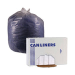 High Density Industrial Can Liners Flat Pack, 33 gal, 16 mic, 33 x 40, Natural, 200/Carton