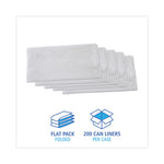 High Density Industrial Can Liners Flat Pack, 60 gal, 13 mic, 38 x 60, Natural, 200/Carton