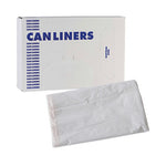 Linear Low Density Industrial Can Liners, 30 gal, 0.7 mil, 30 x 36, White, 200/Carton