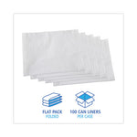 Linear Low Density Industrial Can Liners, 60 gal, 0.7 mil, 38 x 58, White, 100/Carton