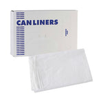 Linear Low Density Industrial Can Liners, 30 gal, 0.9 mil, 30 x 36, White, 100/Carton