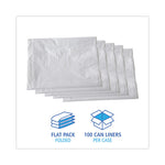 Linear Low Density Industrial Can Liners, 60 gal, 0.9 mil, 38 x 58, White, 100/Carton