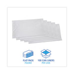 Linear Low Density Industrial Can Liners, 45 gal, 0.9 mil, 40 x 46, White, 100/Carton