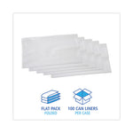 Linear Low Density Industrial Can Liners, 56 gal, 0.9 mil, 43 x 47, White, 100/Carton