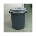 Low-Density Waste Can Liners, 33 gal, 0.6 mil, 33 x 39, White, 25 Bags/Roll, 6 Rolls/Carton