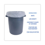 Linear Low Density Can Liners, 55 gal, 0.63 mil, 38" x 58", White, 10 Bags/Roll, 10 Rolls/Carton