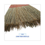 Parlor Broom, Corn Fiber Bristles, 55" Overall Length, Natural, 12/Carton