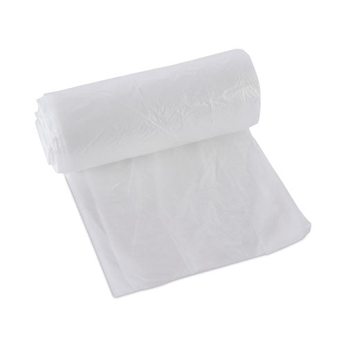 High-Density Can Liners, 10 gal, 6 mic, 24" x 23", Natural, 50 Bags/Roll, 20 Rolls/Carton