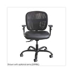 Vue Intensive-Use Mesh Task Chair, Supports Up to 500 lb, 18.5" to 21" Seat Height, Black Vinyl Seat/Back, Black Base