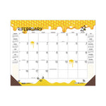 Recycled Honeycomb Desk Pad Calendar, 18.5 x 13, White/Multicolor Sheets, Brown Corners, 12-Month (Jan to Dec): 2024