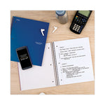 Wirebound Notebook with Two Pockets, 1-Subject, Medium/College Rule, Randomly Assorted Cover Color, (100) 11 x 8.5 Sheets