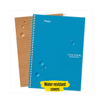 Wirebound Notebook with Two Pockets, 2-Subject, Medium/College Rule, Randomly Assorted Cover Color, (100) 9.5 x 6 Sheets