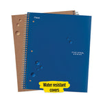 Wirebound Notebook with Two Pockets, 1-Subject, Medium/College Rule, Randomly Assorted Cover Color, (100) 11 x 8.5 Sheets