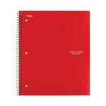 Wirebound Notebook with Four Pockets, 3-Subject, Medium/College Rule, Randomly Assorted Cover Color, (150) 11 x 8.5 Sheets