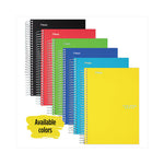 Wirebound Notebook with Two Pockets, 2-Subject, Medium/College Rule, Randomly Assorted Cover Color, (100) 9.5 x 6 Sheets