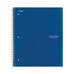 Wirebound Notebook with Eight Pockets, 5-Subject, Medium/College Rule, Randomly Assorted Cover Color, (200) 11 x 8.5 Sheets