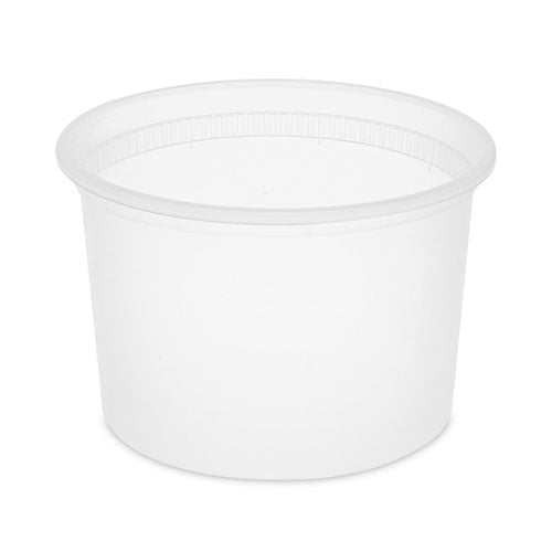 Newspring DELItainer Microwavable Container, 64 oz, 4.5 x 4.5 x 6.35, Natural, Plastic, 120/Carton