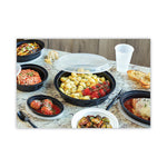 Newspring VERSAtainer Microwavable Containers, 16 oz, 6" Diameter, Black/Clear, Plastic, 150/Carton