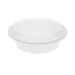 Newspring VERSAtainer Microwavable Containers, 24 oz, 7 x 7 x 2.38, White/Clear, Plastic, 150/Carton