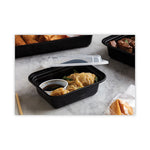 Newspring VERSAtainer Microwavable Containers, 12 oz, 4.5 x 5.5 x 1.75, Black/Clear, Plastic, 150/Carton