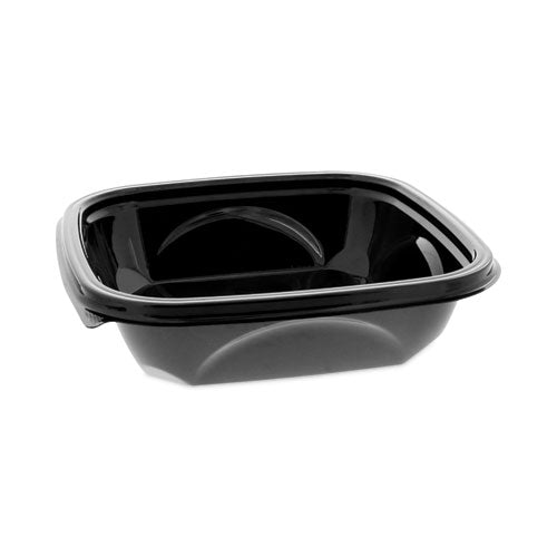 EarthChoice Square Recycled Bowl, 24 oz, 7 x 7 x 1.52, Black, Plastic, 300/Carton