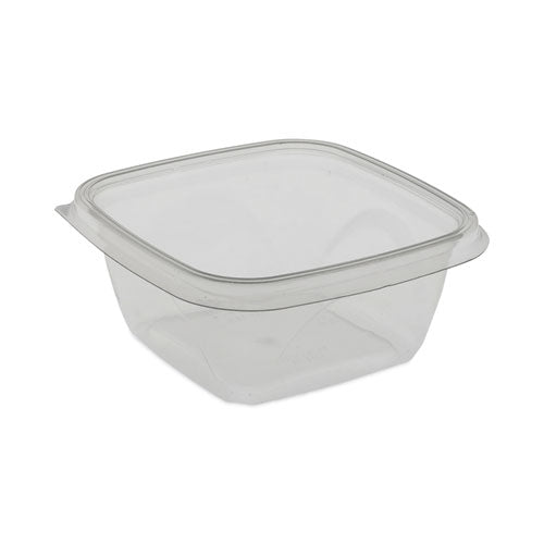 EarthChoice Square Recycled Bowl, 16 oz, 5 x 5 x 1.75, Clear, Plastic, 504/Carton