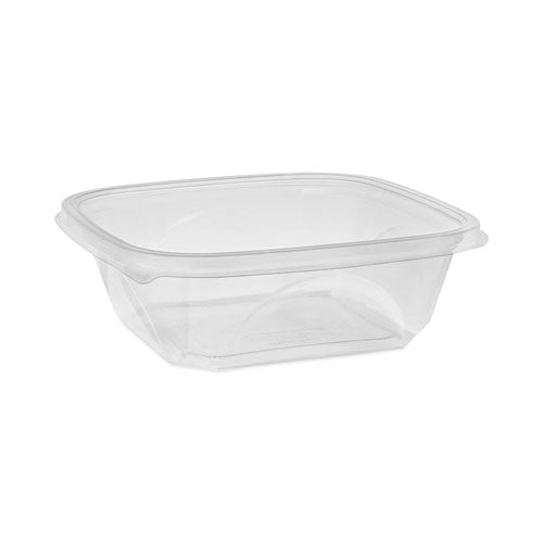 EarthChoice Square Recycled Bowl, 32 oz, 7 x 7 x 2, Clear, Plastic, 300/Carton