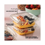 EarthChoice Square Recycled Bowl, 32 oz, 7 x 7 x 2, Clear, Plastic, 300/Carton