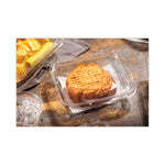 EarthChoice Tamper Evident Recycled Hinged Lid Deli Container, 16 oz, 5.38 x 4.5 x 2.63, Clear, Plastic, 304/Carton